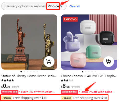 AliExpress Choice products