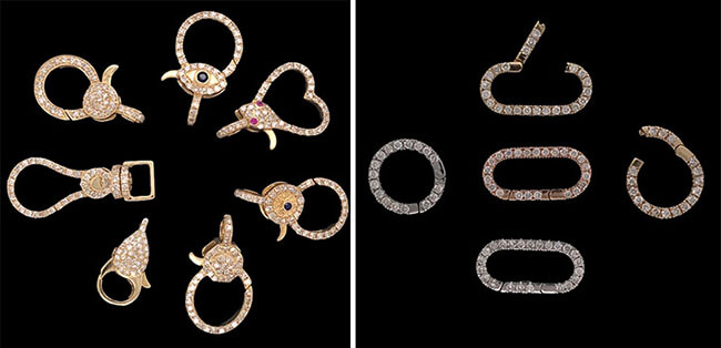 diamond lobster clasp