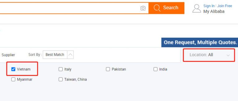 Finding Vietnamese backpack suppliers on Alibaba