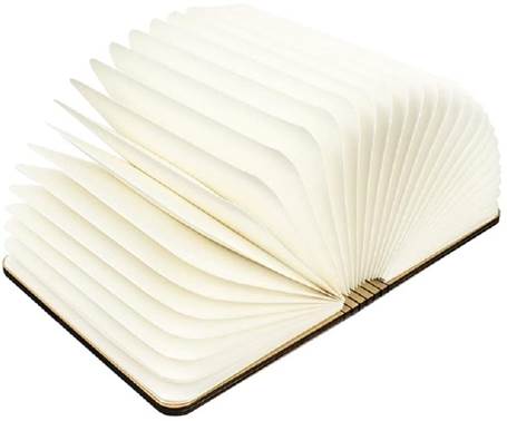 Wooden folding book lamp