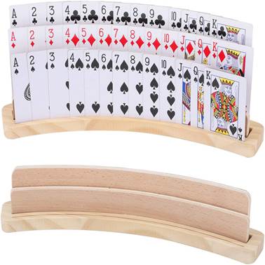 Wooden playing card holder