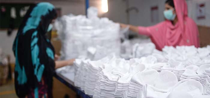 Pakistan sock factory