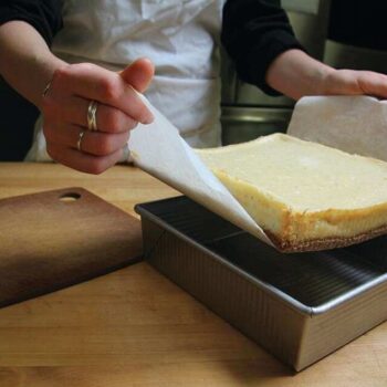 Parchment paper used to evenly cook