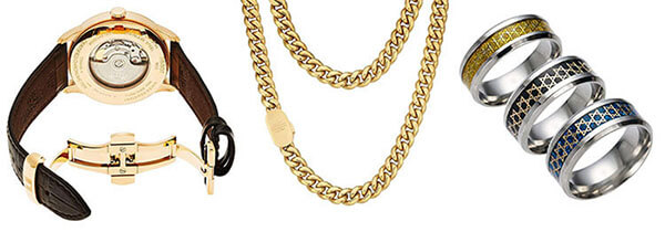 PVD coated jewelry and watches