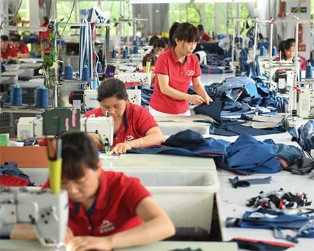 Sanmen production base for shell jackets 2