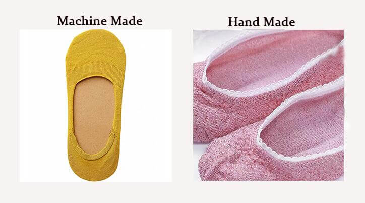 sock machine made and hand made