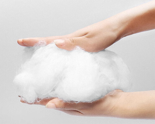 Synthetic fiber and cotton