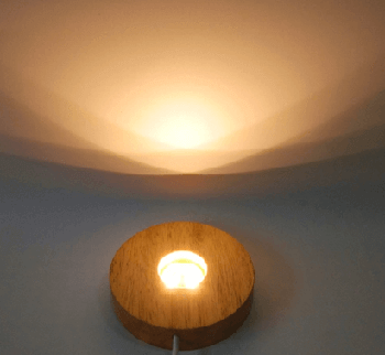 Wooden lamp base for crystal balls