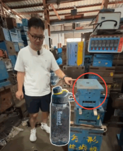 Joe found a water bottle used mold