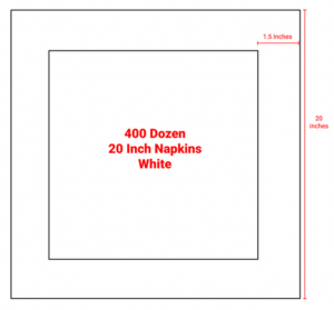 steve's napkin design requirements