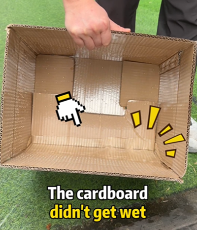 waterproof corrugated carton water proof test