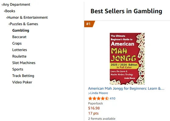 Amazon gambling book best seller
