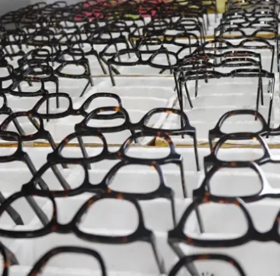 Assembled eyewear frames