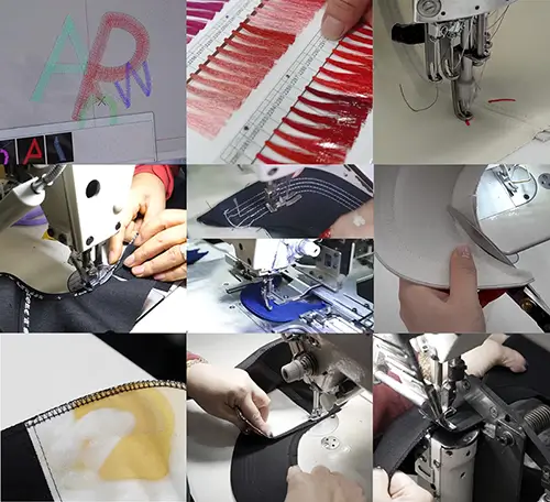 baseball cap production steps 2