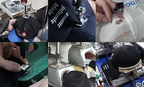 baseball cap production steps 3
