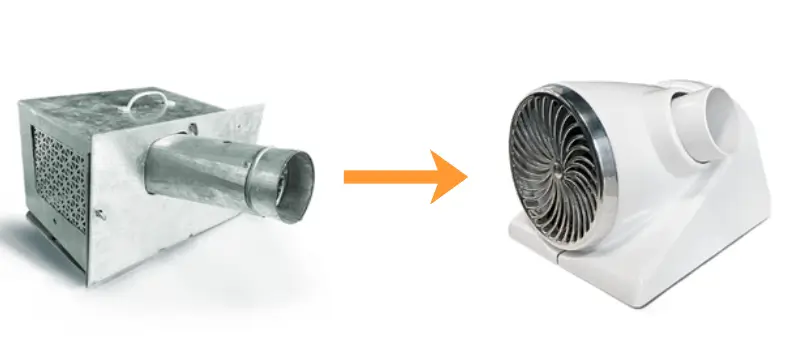 Bedjet prototype and mass production product