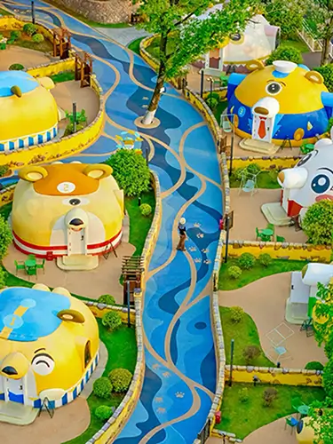 Bubble foam houses in China theme parks
