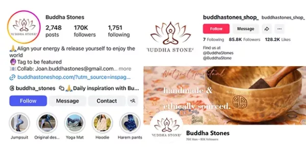 Buddha Stones social media followers