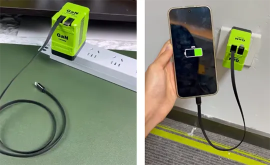 charger with retractable cable