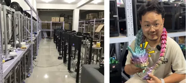 China 3D printing farm