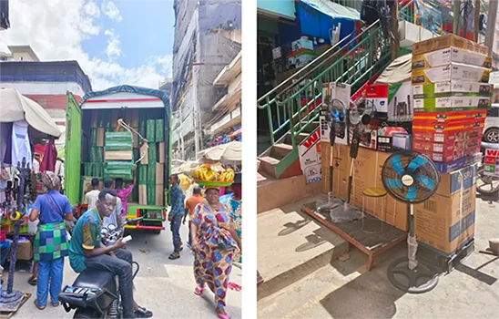 Chinese products are selling well in the African market.