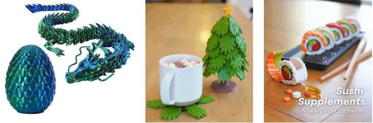 creative 3D print pieces