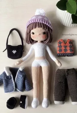 crochet dolls with a complex pattern