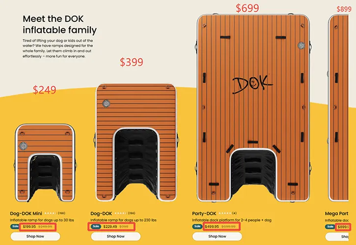 Dok inflatable board price