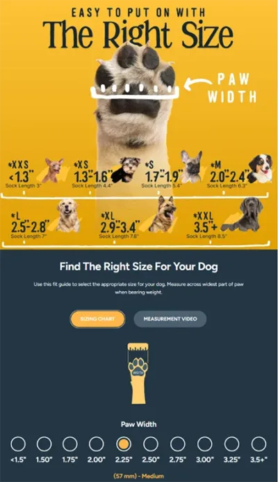 Dok suggests measuring the size of paws for selection