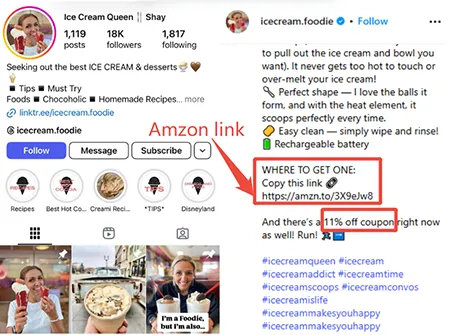 Drive traffic from influencers on Instagram to Amazon