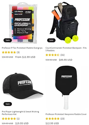 Expanded pickleball accessories