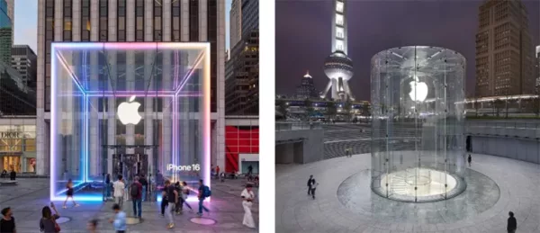 glass pannel used in Apple Store