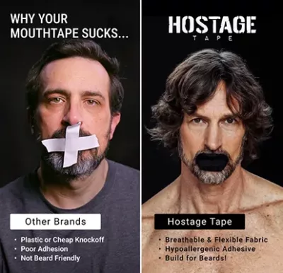 hostage tape vs other mouth tapes