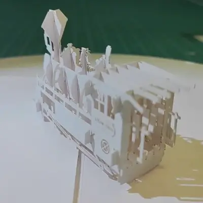 Initial prototype of pop-up greeting card