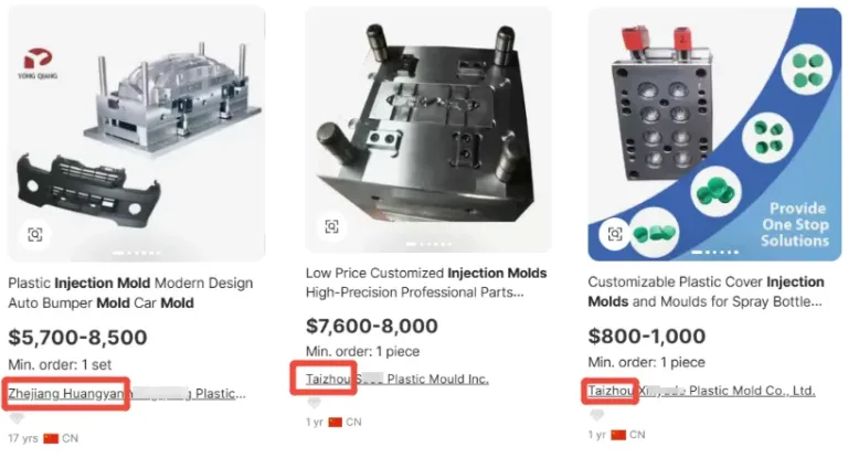 injection mold suppliers on Alibaba