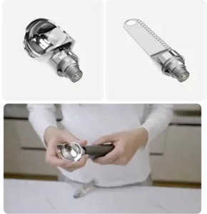 Interchangeable heads of scoop