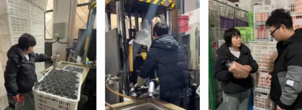 Jingsourcing agent in the vacuum cup factory