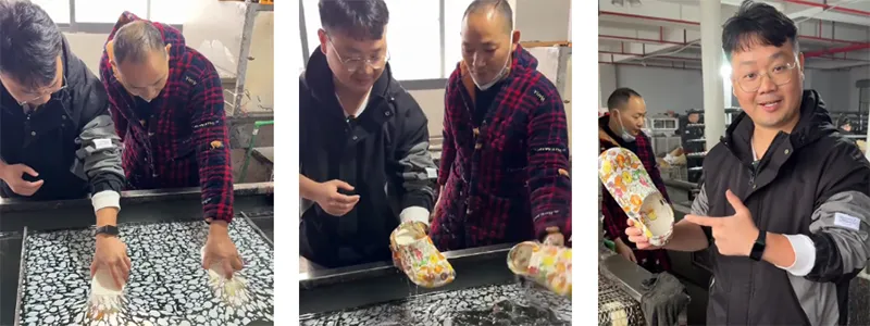 Jingsourcing sourcing agent in the water transfer printing factory