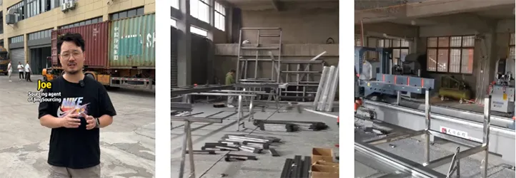 Jingsourcing to the glass window factory factory inspection and quality inspection