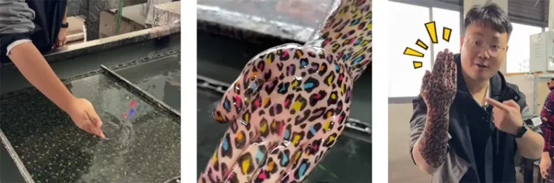 Joe try water transfer printing on his arm