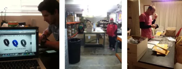 KC and Ted work at home