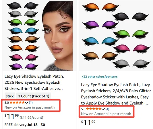 Lazy Eye Shadow Eyelash Patch