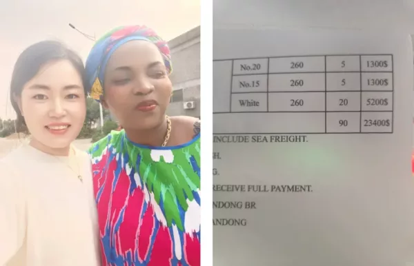 Lisa made her first order from an African customer