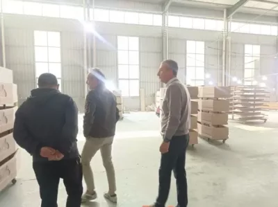 Lisa showed the Italian client the coffin factory