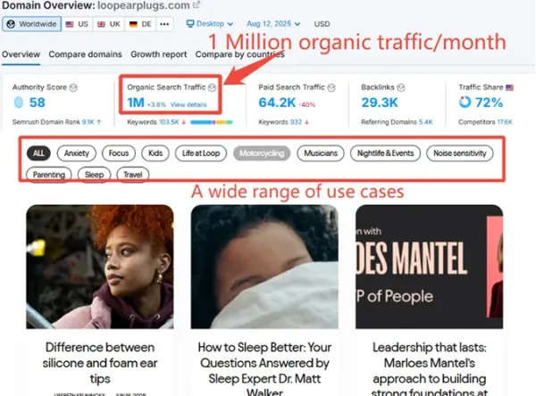 Loop website traffic
