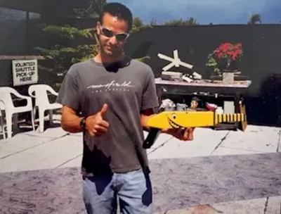 Lorenzo and his crude prototype