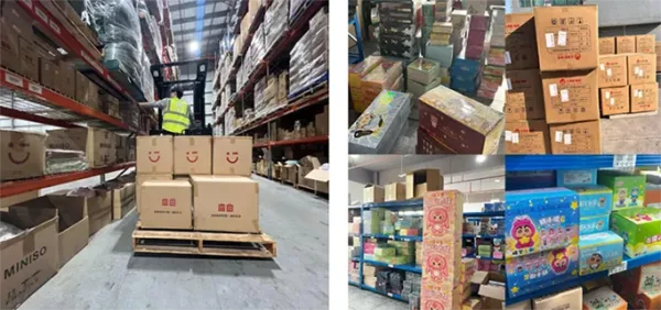 MINISO products in the warehouse