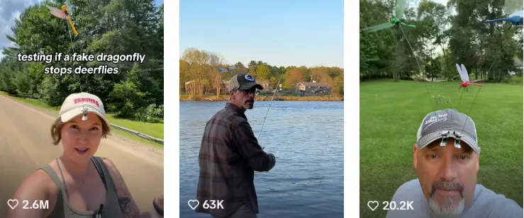 Outdoor Dragonfly Rod Clip use cases in TikTok