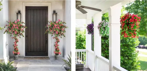 Outdoor porch fake flower