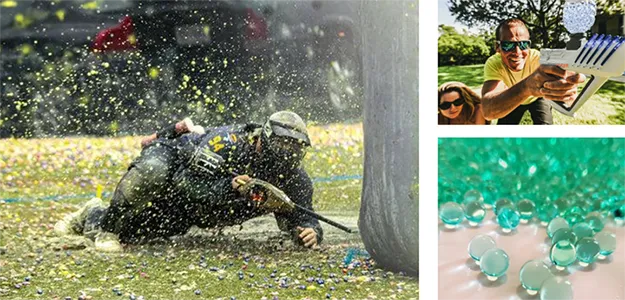 paintball vs gel blaster battle
